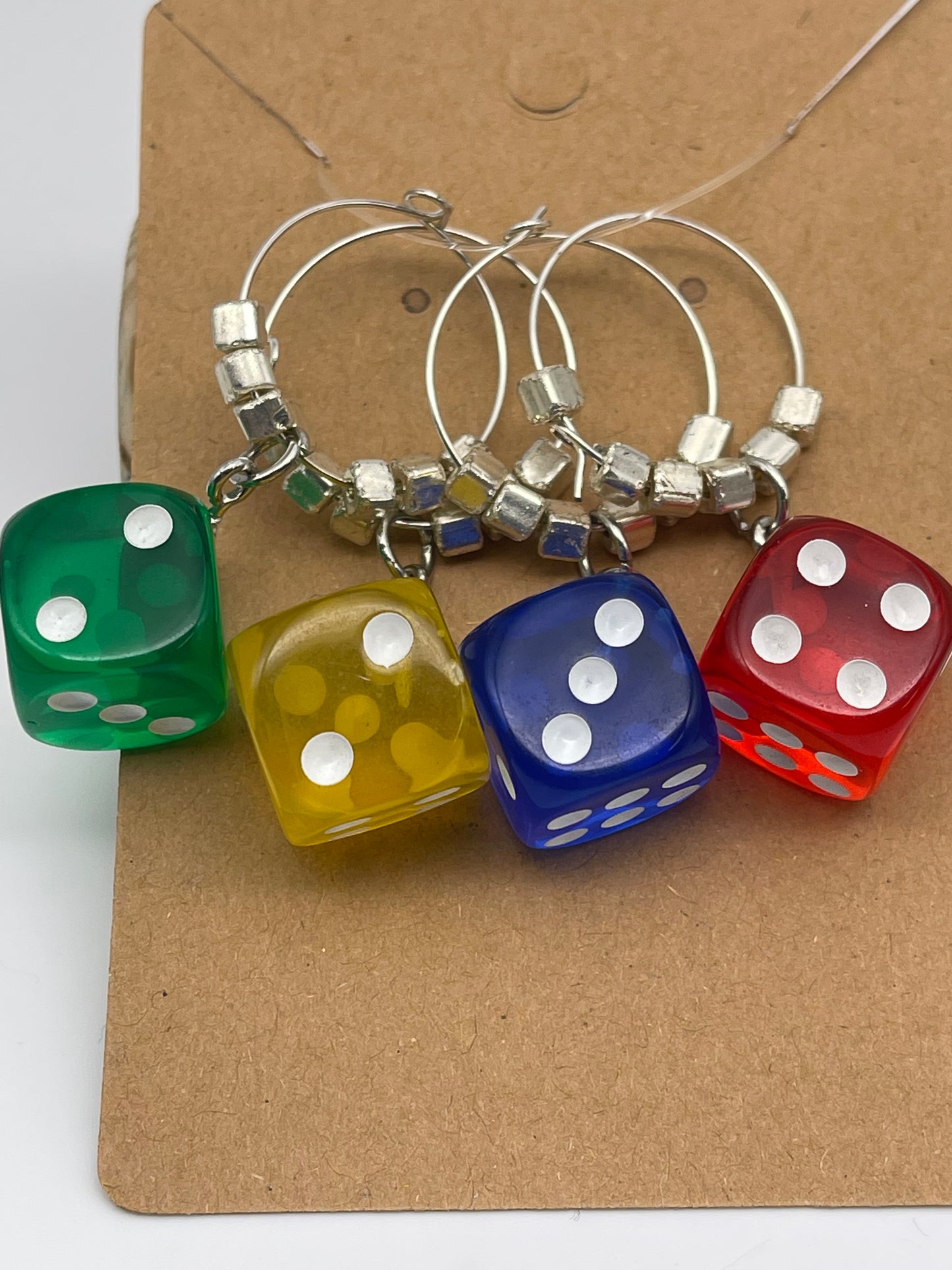 Dice Wine Charms