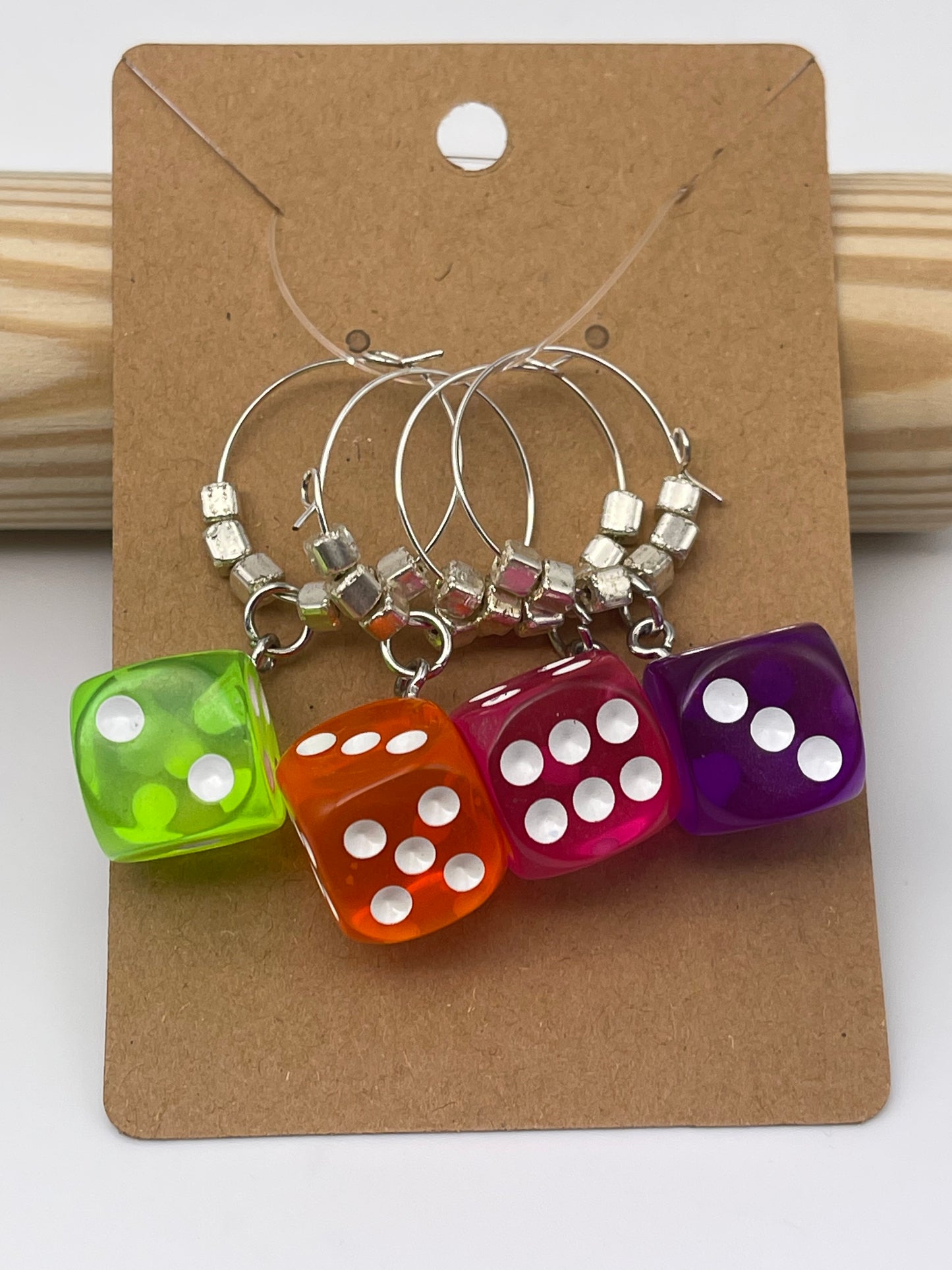 Dice Wine Charms